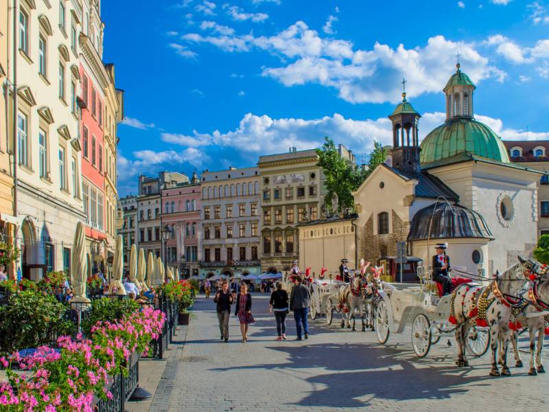 a view on Krakow Market Square