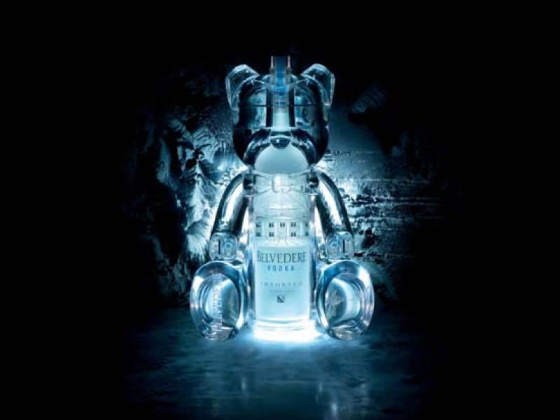 belvedere bear vodka bottle