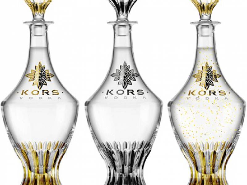 kors vodka bottles