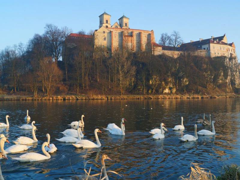 tyniec monastery view from the river