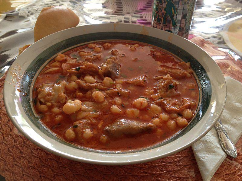 menudo soup in plate